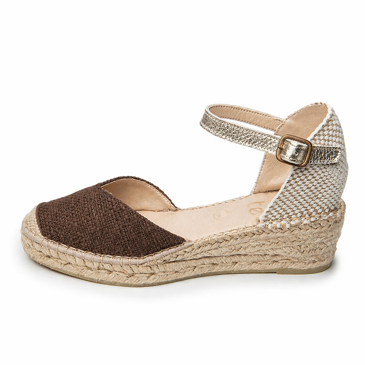 Paula cuña baja Marrón